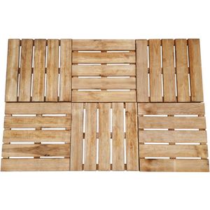 VidaXL Terrastegels 6 st 50x50 cm Hout Bruin