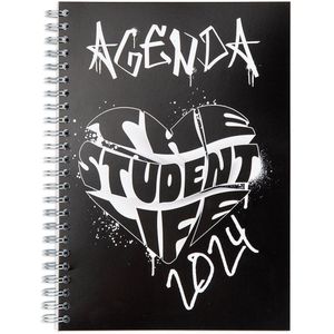Schoolagenda 2023-2024 | Fotofabriek Agenda A5 Ringband| Agenda 2024 volwassenen | Planner | Weekagenda 2024 | Graffiti