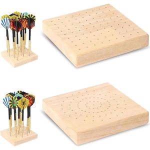 Trankielo - Dartpijl houder - 2 stuks met variabele plaatsing van gaten - Geschikt voor alle dartborden - Stalen en softdarts - Dartaccessoires