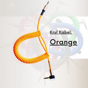GoodvibeZ CurlZ | Oranje | Stereo Audio Jack KabelS 3.5 mm - AUX Kabel Gold Plated - Male to Male - Zwart - 0,8 meter | Mobiel / Stereo / MP3 Speler / TV /