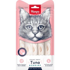 Wanpy | Creamy Lickable Treats| Tuna & Shrimp | Kattensnack