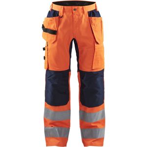 Blaklader Werkbroek met stretch High Vis 1552-1811 - High Vis Oranje/Marineblauw - C144