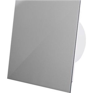 Badkamerventilator diameter 100 mm met Timer en inschakelvertraging - kunststof front grijs