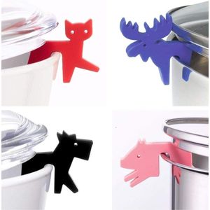 JGS ® Speelse Silicone Pan- en Dekselhouders Set van 4 voor Praktische Keukenhulp