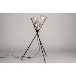 Lumidora Vloerlamp 73637 - SMOKE3 - 3 Lichts - G9 - Zwart - Metaal - ⌀ 75 cm