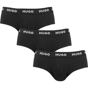 HUGO hipster briefs (3-pack) - heren slips - zwart - Maat: L