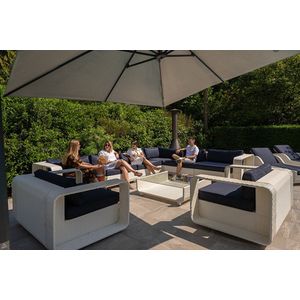 Breeze loungeset 12-delig wit wicker