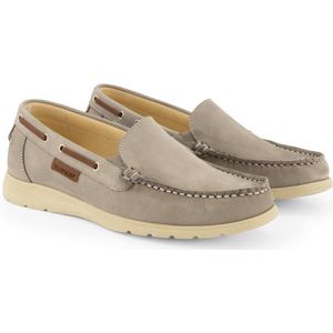 Travelin Seatown - Dames Instappers - Leren Moccasins - Grijs - Maat 40