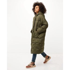 Mexx Oversized Hooded Padded Jacket - Dames - Olijf - Maat Xs/s