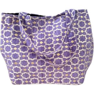 Shopper - Trendy - Shopperbag - Strandtas - Boodschappentas - Lila paars