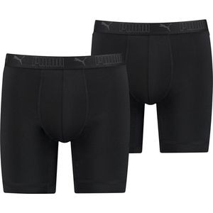 Puma 2-pack extra lange pijpjes boxershort - Microfiber - M - Zwart