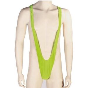 Groene mankini voor heren - Mannen badpak one size - Vrijgezellenfeest