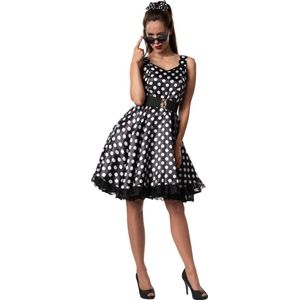 dressforfun - Rockabily lady XXL - verkleedkleding kostuum halloween verkleden feestkleding carnavalskleding carnaval feestkledij partykleding - 302159