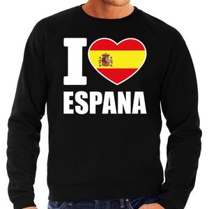 I love Espana supporter sweater / trui voor heren - zwart - Spanje landen truien - Spaanse fan kleding heren S
