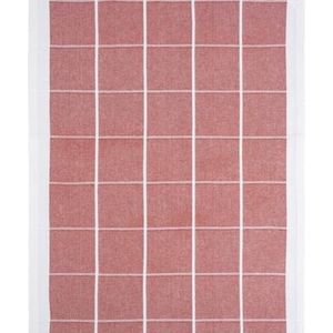 Clarysse Voordeel Theedoeken Timeless Geblokt Rood 50x70cm 6 stuks