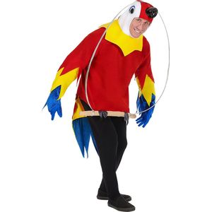 Widmann - Papegaai Kostuum - Regenwoud Papegaai Op Een Stokje Kostuum - Multicolor - Medium / Large - Carnavalskleding - Verkleedkleding