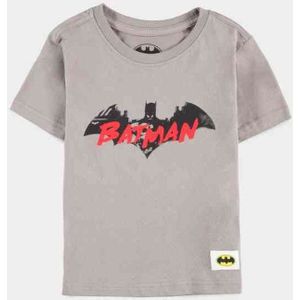 DC Comics Batman - Water Base Logo Kinder T-shirt - Kids 122 - Grijs