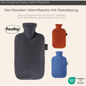 Warmwaterkruik met vliesbekleding 2 liter