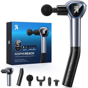 Massagepistool met Afneembare Handgreep, RENPHO Massage Gun met Uitbreidingshandvat, Muscle Massagepistole Deep Tissue met Aanraakbaar LED Scherm voor Thuistraining Full Body Muscle Massage Relax