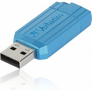 Verbatim USB DRIVE 2.0 PINSTRIPE 49461 USB-stick 128 GB USB 2.0 Blauw
