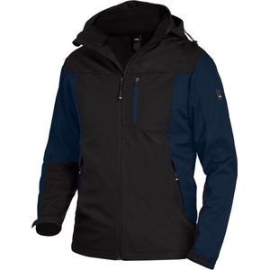 FHB Jannik Softshell-Jack Marineblauw-Zwart maat XL