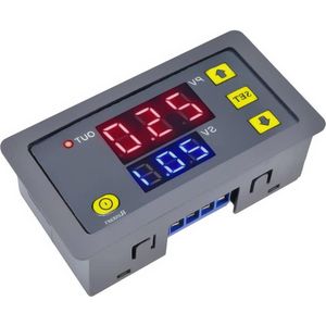 Programmeerbare Digitale Tijdcyclus Vertraging Schakelaar Module 12V 10A 1500W ON-Off Controle 0-999 Tweede Min Uur LED Display