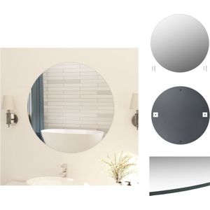 vidaXL Wandspiegel - Frameloos - Ø80cm - Hoogwaardig Glas - Reflecterend - Eenvoudig te Installeren - Spiegel
