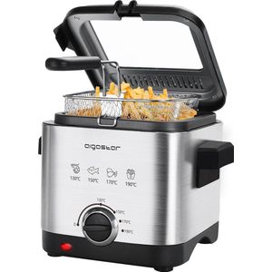 Aigostar Fries 30IZD - Frituurpan - Regelbare thermostaat - Geurfilter -1.5Liter - frituurpan klein