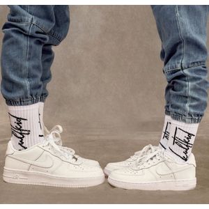 KULT SIGNATURE CREW SOCKS IN ICE WHITE | KULTKID SOKKEN WIT KINDERMODE KIND maat 2-4YR uniseks