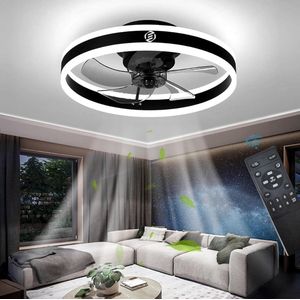 Equivera Plafonniere met Ventilator - Plafondventilator - Plafondventilator Afstandsbediening - Plafondventilator Slaapkamer - Plafond Ventilator met Verlichting - Plafondlamp - Plafonniere - Ideaal voor in uw slaapkamer!