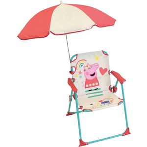 Kinderklapstoel camping, afmetingen: H B 38,5 x D 37,5 cm + parasol 65 cm, gelegeerd staal, veelkleurig