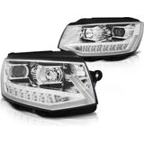 Koplampen dagrijlicht VW T6 15- CHROOM LED DRL