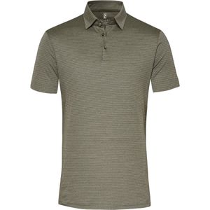 Desoto - Poloshirt Groen Print - Slim-fit - Heren Poloshirt Maat S