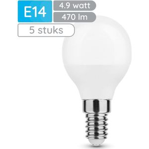 Modee E14 LED Lamp 4.9W - 470lm - 2700K - Warm Wit - LED Globe Mini P45 - Vervangt 40W Halogeen Gloeilamp - 5 stuks