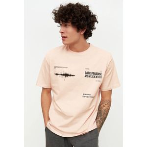 Trendyol TMNSS20TS1097 Volwassenen Mannen T-shirt single - Poeder - S