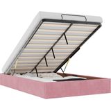 vidaXL - Bedframe - zonder - matrasx190 - cm - fluweel - roze