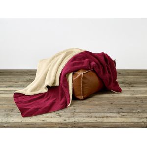 De Witte Lietaer Laya Plaid XL wine red (240x220 cm)