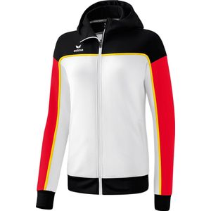 Erima Change Trainingsjack Met Capuchon Dames - Wit / Zwart / Rood | Maat: 34