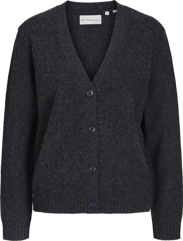 Knitted Cardigan - Gebreid Vest Dames - Donkergrijs