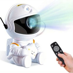 LED Sterren Projector Astronaut - Star Galaxy Projector - Sterrenhemel Kinderen en Volwassenen - Nachtlampje - USB - Wit - Staza