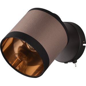 LED Wandlamp - Wandverlichting - Torna Vamos - E14 Fitting - Rond - Mat Zwart - Metaal
