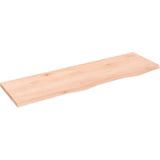 vidaXL - Wandschap - 100x30x2 - cm - onbehandeld - massief - eikenhout