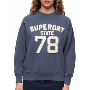 Superdry Applique Athletic Loose Sweatshirt Blauw M Vrouw