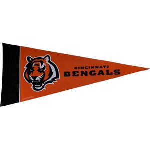 USArticlesEU - Cincinnati Bengals - NFL - Vaantje - American Football - Sportvaantje - Wimpel - Vlag - Pennant - Oranje/zwart - 31 x 72 cm