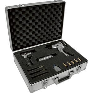 Perel Gereedschapskoffer, noppenschuim, plukschuim, sleutelslot, 2 sleutels, aluminium, grijs, 455 x 330 x 152 mm