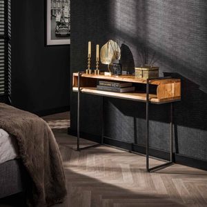 LifestyleFurn Sidetable Trenecia - Acaciahout en metaal - 110cm