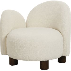 Fauteuil Rechts Wit - Bouclé - 74x82x73cm - Fauteuil Honolulu - House Nordic