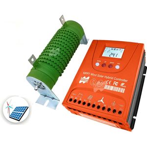 Omvormer - Laadregelaar - Hybride Laadregelaar - Hybride Wind-en Zonnelaadregelaar - Wind 800W Solar 800W - Auto 12V 24V