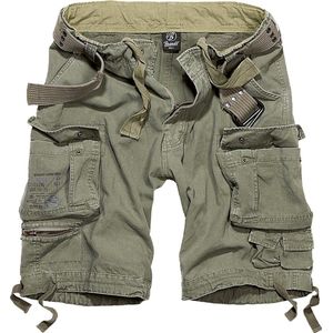 Heren - Mannen - Dikke kwaliteit - Met riem - Ruim - Menswear - Streetwear - Casual - Modern - Vintage - Savage - Cargo - Shorts - Cargo korte broek olive