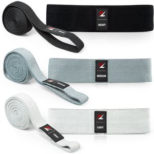 ZEUZ 6 Stuks Premium Weerstandsbanden Set – Resistance Band - Bootybands – Weerstand Fitness Elastiek - Power Stretch Band